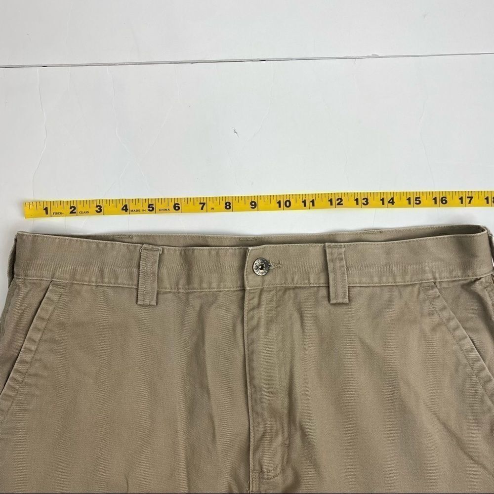 Duluth Trading Co Men’s Carpenter Flat Front Pants Khaki Relaxed 37x28 EUC - Picture 6 of 9